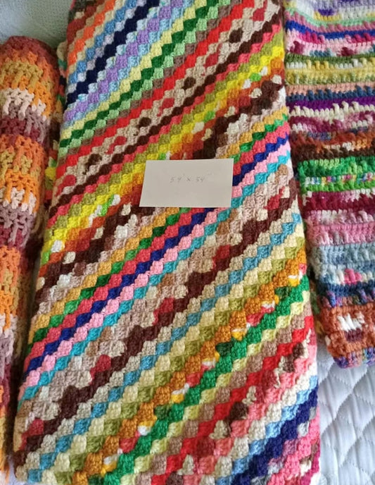 Crochet lap blankets custom colors